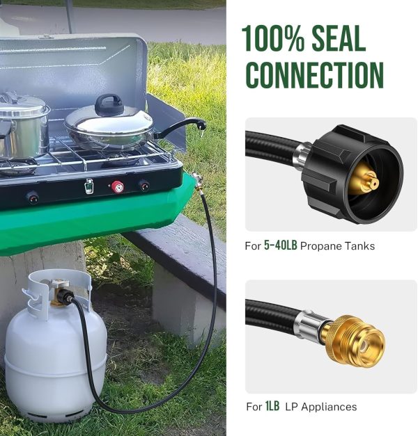 Alloxity Propane Hose Adapter Brass Nylon Grill Connector-2
