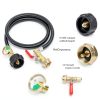 Propane Refill Adapter Detoypapa Brass Hose Gauge Valve-1