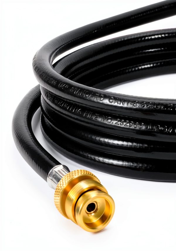 GasSaf Propane Adapter Hose Brass Rubber Grill Connector-2