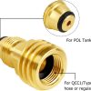 Hooshing Propane Adapter Brass Quick Connect for Grills-1