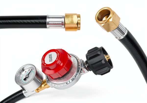 NUPICK Propane Regulator Adjustable Pressure Gauge Hose-2