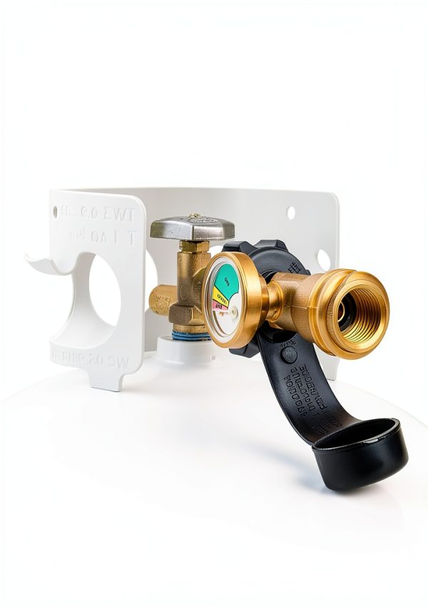 DOZYANT Propane Tank Gauge Brass Modern Visual Alarm-3