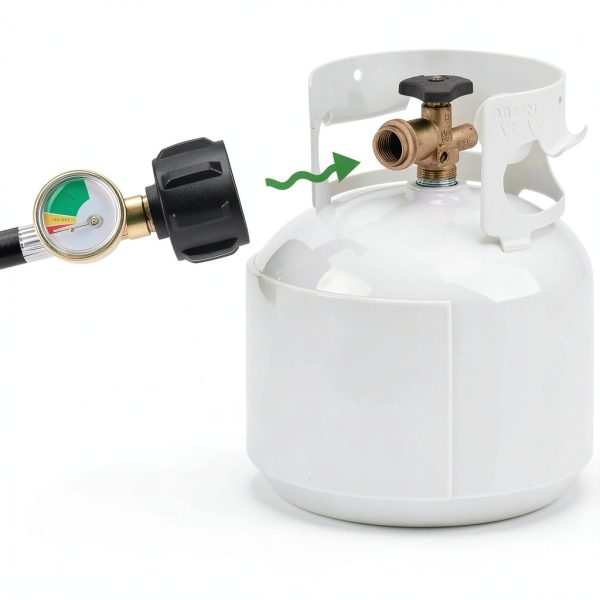 Propane Refill Adapter Detoypapa Brass Hose Gauge Valve-2