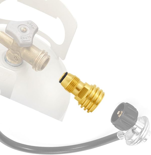 Hooshing Propane Adapter Brass Quick Connect for Grills-2