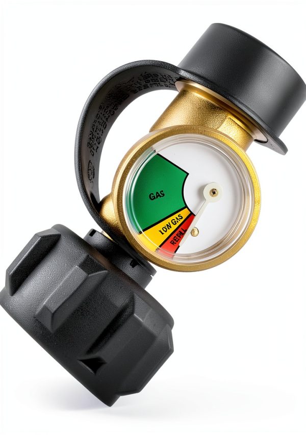 DOZYANT Propane Tank Gauge Brass Modern Visual Alarm-4