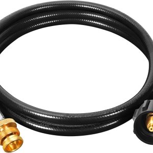GasSaf Propane Hose Rubber Brass Grill Connector 7 Feet-0