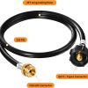 GasSaf Propane Adapter Hose Brass Rubber CSA Certified-1