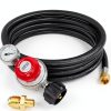 NUPICK Propane Regulator Hose Adjustable Pressure Gauge-1