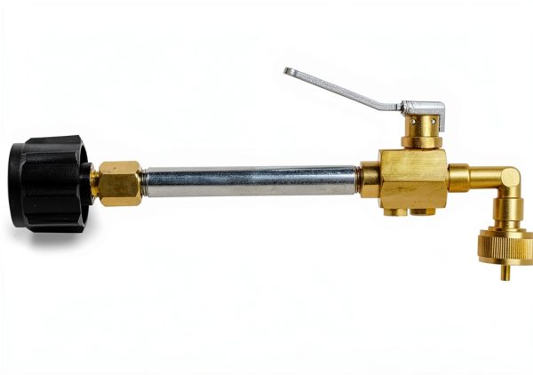 Flame King Propane Refill Adapter Brass Valve Grill-3