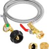 Propane Refill Adapter Hose Detoypapa Stainless Steel Brass-0