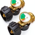 DOZYANT Propane Tank Gauge Brass Modern Visual Alarm-0