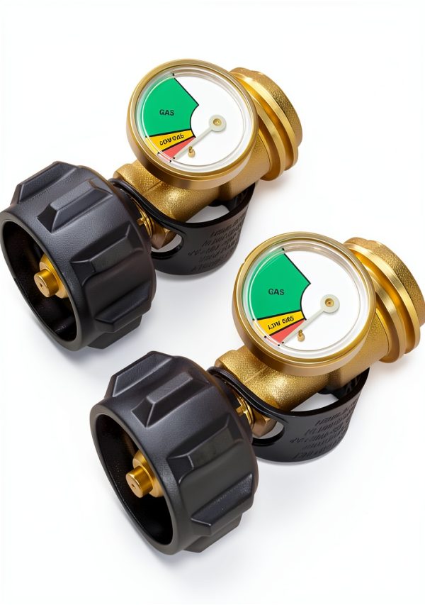 DOZYANT Propane Tank Gauge Brass Modern Visual Alarm-0