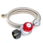 GASPRO Propane Regulator Adjustable Stainless Steel Hose-0