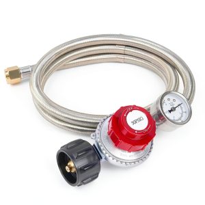 GASPRO Propane Regulator Adjustable Stainless Steel Hose-0