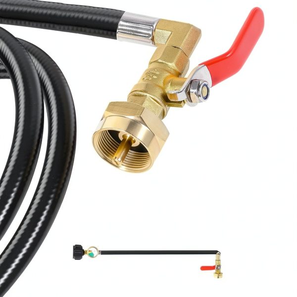 Propane Refill Adapter Detoypapa Brass Hose Gauge Valve-4