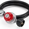NUPICK Propane Regulator Adjustable Pressure Gauge Hose-0