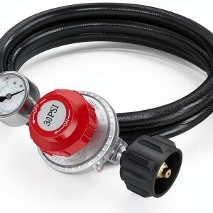 NUPICK Propane Regulator Adjustable Pressure Gauge Hose-0