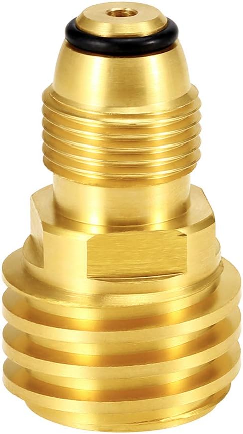 Hooshing propane adapter connected to a grill tank