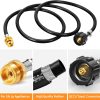 GasSaf Propane Hose Rubber Brass Grill Connector Adapter-1