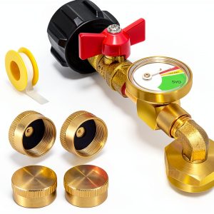 Konros Propane Refill Adapter Brass Reusable Quick Refill-0