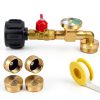 Konros Propane Refill Adapter Brass Reusable Quick Refill-7