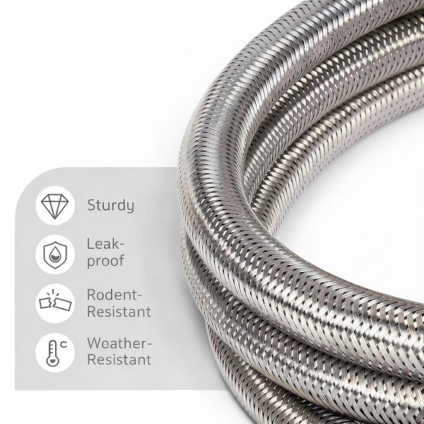 GASPRO Propane Regulator Adjustable Stainless Steel Hose-5