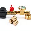 Konros Propane Refill Adapter Brass Reusable Quick Refill-2