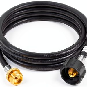 GasSaf Propane Adapter Hose Brass Rubber Grill Connector-0