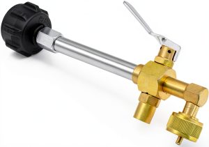 Flame King Propane Refill Adapter Brass Valve Grill-0