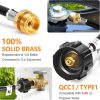 GasSaf Propane Hose Rubber Brass Grill Connector Adapter-3