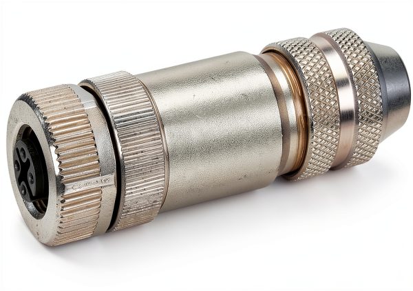 M12 Female Straight B-Coded Shielded Self Plug Screw Terminal-0