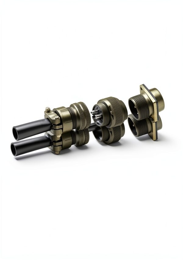 Circular Connector Elecbee MS3106A14S-7S Gilded 3‑Pin Female Threaded-0