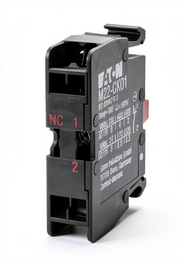 Eaton M22-CK01 Contact Block Cage Black 22mm Cylindrical Connector-0