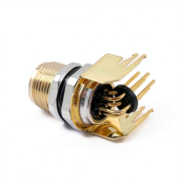 M8 6 Pin A-Code Connector Elecbee Waterproof Panel Mount Female Socket-1