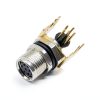 M8 6 Pin A-Code Connector Elecbee Waterproof Panel Mount Female Socket-2